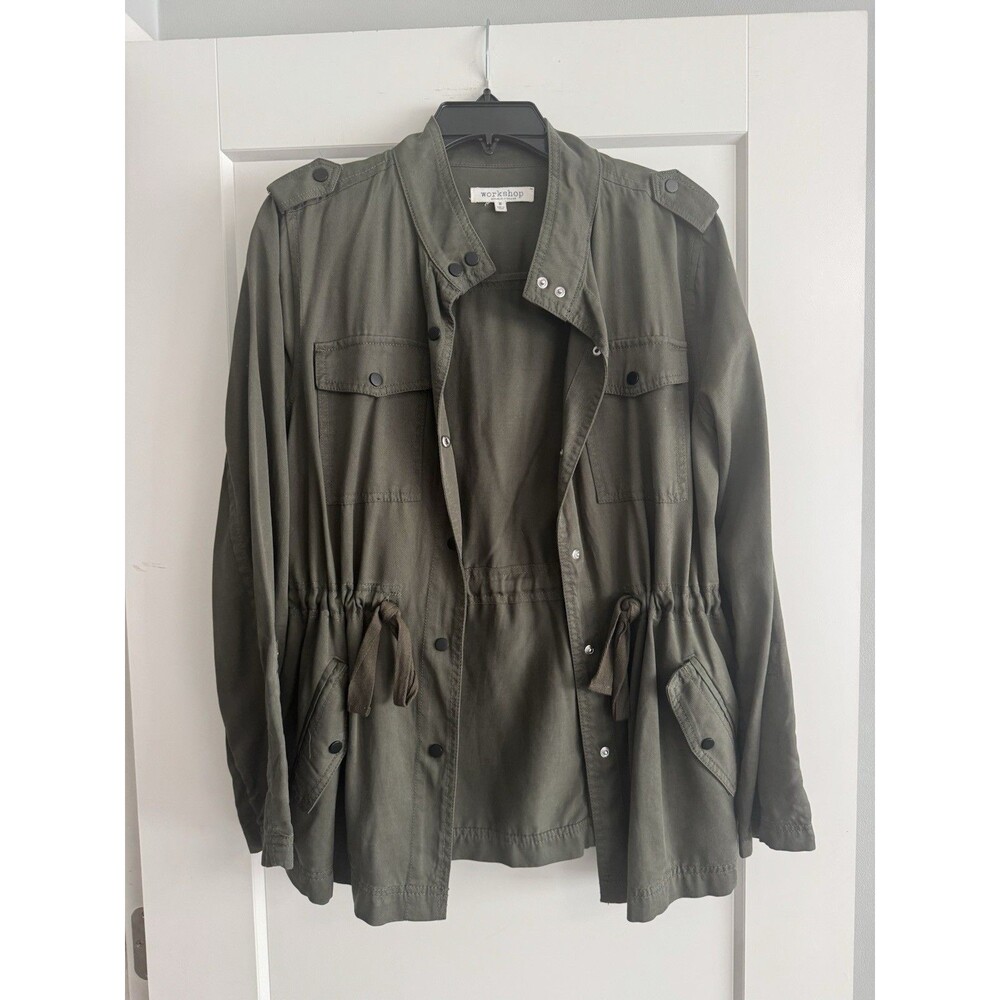 Workshop Women’s Army Green Tie Waist Jacket Size Medium